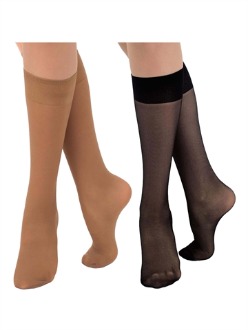 Sorte kvalitets net stockings med flot kant - Fest & Farver