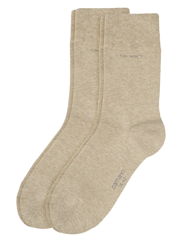 Unisexstrømpe - Camano Soft Socks - Sand Melange