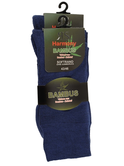 Strømper Bambus Harmony - POLSTERSÅL - 2-PAK - Jeans