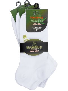 Sneaker Strømper Harmony - BAMBUS - Hvid - 3-PAK