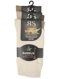 Strømper Harmony - BAMBUS - Lyse Farver - 3-PAK