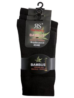 Strømper Harmony - BAMBUS - Sort - 3-PAK