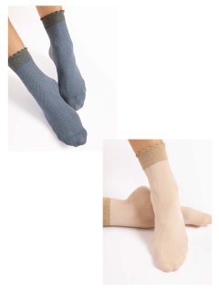 Nylonstrømper Fiore - Sildebensmønster - SPIN - 40 den