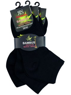 Strømper Harmony Kortskaftet - BAMBUS - Sort - 3-PAK