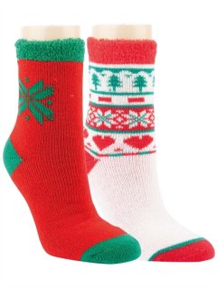 Strømper Harmony - Termo julesokker - CHRISTMAS - 2-PAK