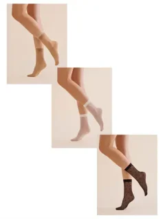Nylonstrømper - Gabriella - Cora - Prikker - 20 den - 3 Farver