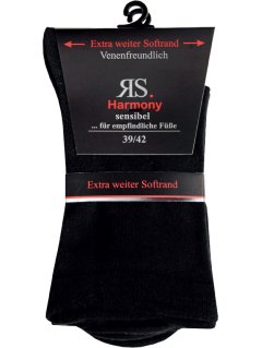 Strømper Harmony - Sensibel - SORT - 2-PAK