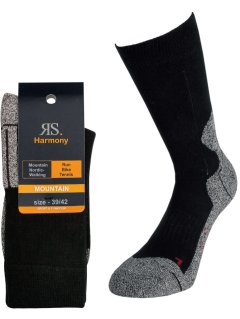 Sport funktionsstrømpe - Unisex - Mountain - Sort - 2-PAK