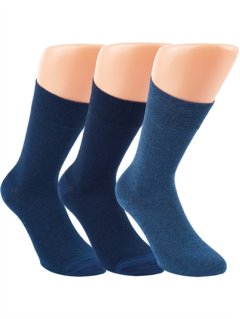 Unisexstrømpe  - Bambus - JEANSFARVER - 3-PAK