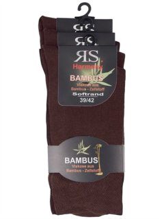 Strømper Bambus Harmony - MØRKEBRUN - 3-PAK