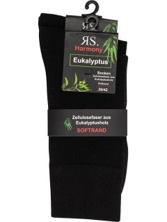 Unisexstrømpe - Lyocell - Sort - 2-PAK