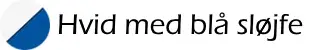 Hvid med Blå sløjfe
