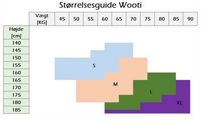 Wooti Størrelsesguide